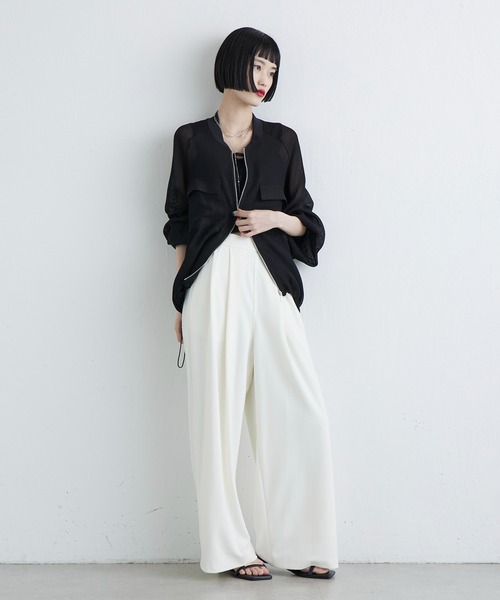 Lui's（ルイス）の「メッシュZIPブルゾン（ブルゾン・レディース・チャコールグレー/ブラック・FREE）」の7枚目の写真