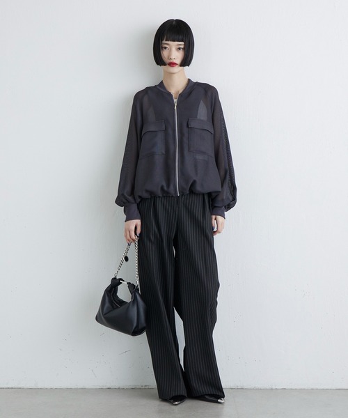 Lui's（ルイス）の「メッシュZIPブルゾン（ブルゾン・レディース・チャコールグレー/ブラック・FREE）」の13枚目の写真