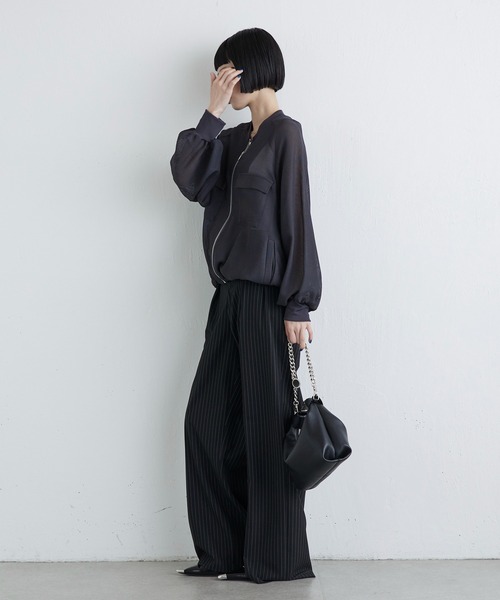 Lui's（ルイス）の「メッシュZIPブルゾン（ブルゾン・レディース・チャコールグレー/ブラック・FREE）」の15枚目の写真