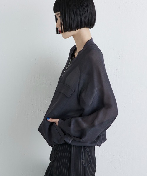 Lui's（ルイス）の「メッシュZIPブルゾン（ブルゾン・レディース・チャコールグレー/ブラック・FREE）」の11枚目の写真