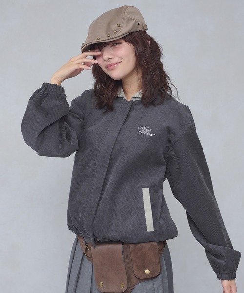 FCMM(エフシーエムエム)の「CODUROY JACKET / コーデュロイジャケット(ブルゾン・レディース・ブラウン/チャコールグレー・SMALL/MEDIUM)」の2枚目の写真