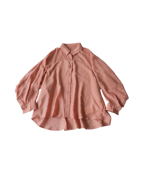 antiqua(アンティカ)の「シアー加工 シャツ(シャツ/ブラウス・レディース・ブラック/ピンク/ホワイト・ONESIZE)」の18枚目の写真
