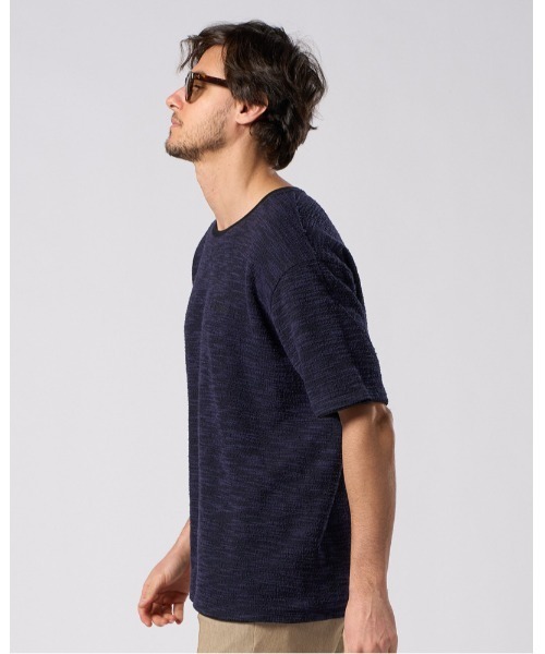 wjk（ダヴルジェイケイ）の「knit jacquard relax S/S（Tシャツ/カットソー・メンズ・ブラック/ネイビー・SMALL/MEDIUM/LARGE/X-LARGE）」の4枚目の写真