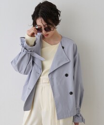 EMMA　ROUGE VIF（エマルージュヴィフ）の「【撥水・防花粉加工】【一部店舗限定】キャンディスリーブショートトレンチコート（トレンチコート）」