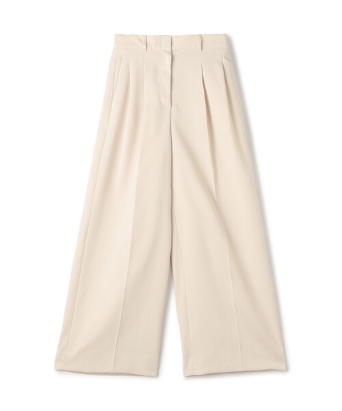 BALLSEY(ボールジィ)の「コットンライクサテン 2タックワイドパンツ(その他パンツ・レディース・オフホワイト/ベージュ・36/34/32)」の1枚目の写真