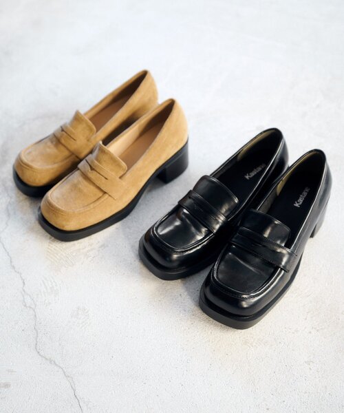 Kastane(カスタネ)の「ヒールローファー(ローファー・レディース・ブラック/サンドベージュ・38/37/36)」の11枚目の写真