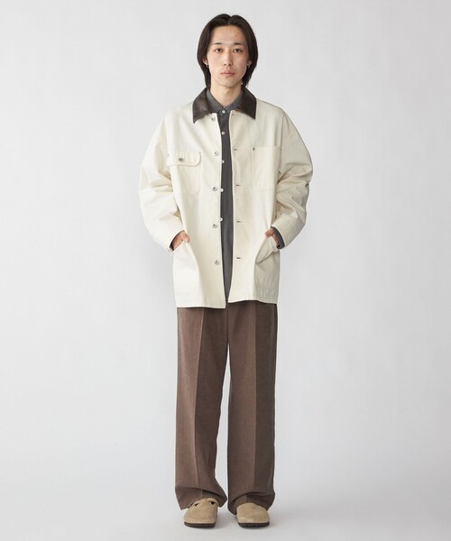 City Ambient Products（シティアンビエントプロダクツ）の「City Ambient Products: オーバーサイズ カバーオール ワーク ジャケット（ブルゾン・メンズ・ベージュ/ブラック/アイボリー・LARGE/MEDIUM/SMALL）」の22枚目の写真