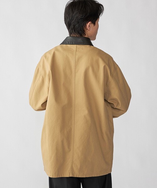 City Ambient Products（シティアンビエントプロダクツ）の「City Ambient Products: オーバーサイズ カバーオール ワーク ジャケット（ブルゾン・メンズ・ベージュ/ブラック/アイボリー・LARGE/MEDIUM/SMALL）」の20枚目の写真