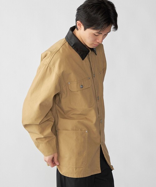 City Ambient Products（シティアンビエントプロダクツ）の「City Ambient Products: オーバーサイズ カバーオール ワーク ジャケット（ブルゾン・メンズ・ベージュ/ブラック/アイボリー・LARGE/MEDIUM/SMALL）」の19枚目の写真