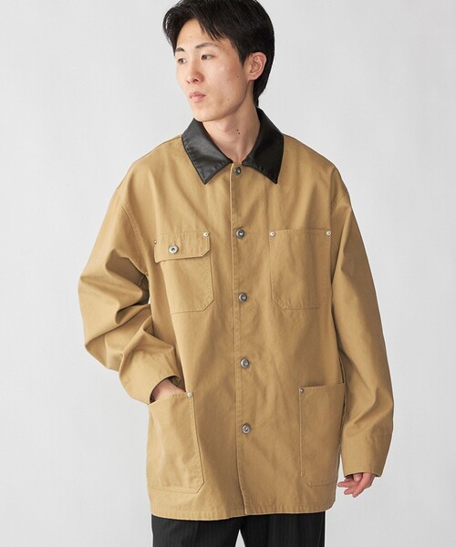 City Ambient Products（シティアンビエントプロダクツ）の「City Ambient Products: オーバーサイズ カバーオール ワーク ジャケット（ブルゾン・メンズ・ベージュ/ブラック/アイボリー・LARGE/MEDIUM/SMALL）」の18枚目の写真