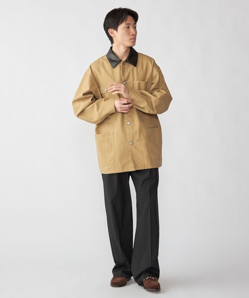 City Ambient Products（シティアンビエントプロダクツ）の「City Ambient Products: オーバーサイズ カバーオール ワーク ジャケット（ブルゾン・メンズ・ベージュ/ブラック/アイボリー・LARGE/MEDIUM/SMALL）」の16枚目の写真