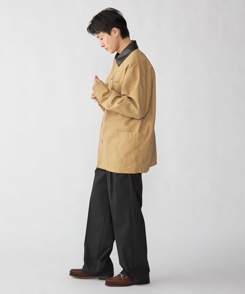 City Ambient Products（シティアンビエントプロダクツ）の「City Ambient Products: オーバーサイズ カバーオール ワーク ジャケット（ブルゾン・メンズ・ベージュ/ブラック/アイボリー・LARGE/MEDIUM/SMALL）」の15枚目の写真