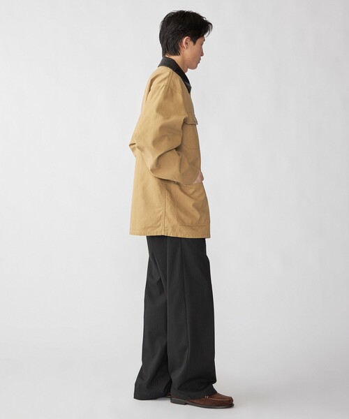 City Ambient Products（シティアンビエントプロダクツ）の「City Ambient Products: オーバーサイズ カバーオール ワーク ジャケット（ブルゾン・メンズ・ベージュ/ブラック/アイボリー・LARGE/MEDIUM/SMALL）」の13枚目の写真