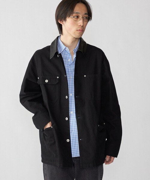 City Ambient Products（シティアンビエントプロダクツ）の「City Ambient Products: オーバーサイズ カバーオール ワーク ジャケット（ブルゾン・メンズ・ベージュ/ブラック/アイボリー・LARGE/MEDIUM/SMALL）」の12枚目の写真