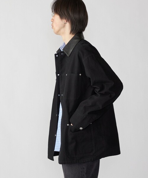 City Ambient Products（シティアンビエントプロダクツ）の「City Ambient Products: オーバーサイズ カバーオール ワーク ジャケット（ブルゾン・メンズ・ベージュ/ブラック/アイボリー・LARGE/MEDIUM/SMALL）」の11枚目の写真