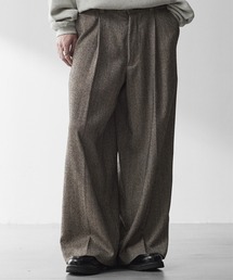 RUUBON（ルーボン）の「【RUUBON】nep tweed center press slacks/ネップツイード センタープレススラックスパンツ（その他パンツ）」