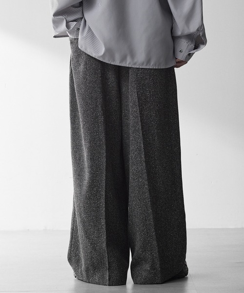 RUUBON（ルーボン）の「【RUUBON】nep tweed center press slacks/ネップツイード センタープレススラックスパンツ（その他パンツ・メンズ・ダークグレー/ベージュ・S/M/L）」の6枚目の写真
