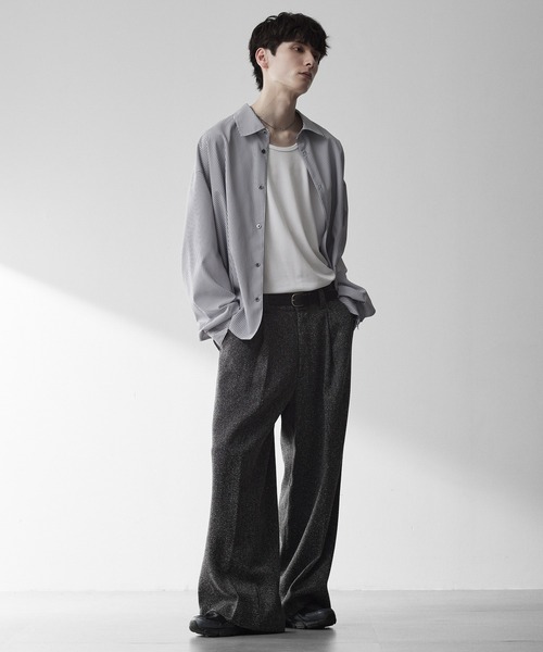 RUUBON（ルーボン）の「【RUUBON】nep tweed center press slacks/ネップツイード センタープレススラックスパンツ（その他パンツ・メンズ・ダークグレー/ベージュ・S/M/L）」の15枚目の写真