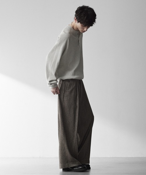 RUUBON（ルーボン）の「【RUUBON】nep tweed center press slacks/ネップツイード センタープレススラックスパンツ（その他パンツ・メンズ・ダークグレー/ベージュ・S/M/L）」の22枚目の写真