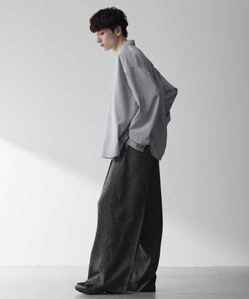 RUUBON（ルーボン）の「【RUUBON】nep tweed center press slacks/ネップツイード センタープレススラックスパンツ（その他パンツ・メンズ・ダークグレー/ベージュ・S/M/L）」の17枚目の写真