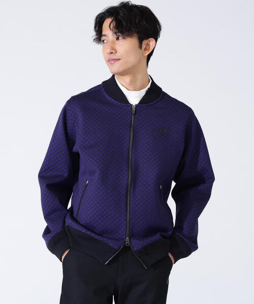 MASTER BUNNY EDITION(マスターバニーエディション)の「【MASTER BUNNY EDITION】小紋ジャガード(ブルゾン・メンズ・ブルー/グレー/ホワイト・LARGE/X-LARGE/MEDIUM)」の1枚目の写真
