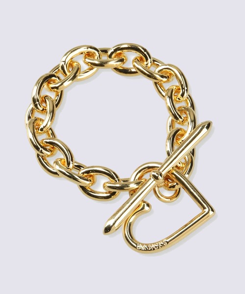 BASICKS(ベイシックス)の「【BASICKS】Heart Bracelet (Medium Link)(ブレスレット・メンズ・シルバー/ゴールド・M)」の1枚目の写真