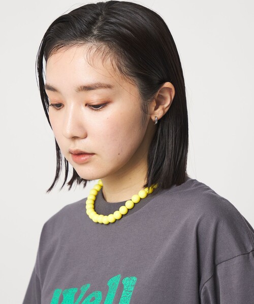 CITEN（シテン）の「＜CITEN＞カラフルボールチェーンネックレス（ネックレス・レディース・ライトブルー/ケリーグリーン/イエロー・FREE）」の3枚目の写真