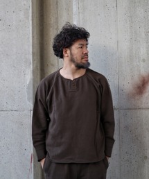 NATAL DESIGN | BRUSHED COTTON LONG SLEEVE HENLEY "LUCKY SWALLOW"(スウェット)