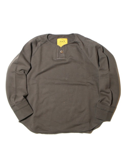 NATAL DESIGN(ネイタルデザイン)の「BRUSHED COTTON LONG SLEEVE HENLEY "LUCKY SWALLOW"(スウェット・メンズ・パープル/チョコ/オリーブ・SMALL/MEDIUM/LARGE/X-LARGE)」の3枚目の写真