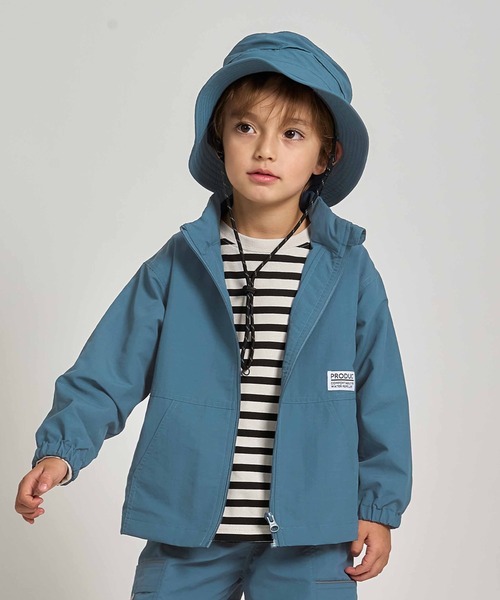 b・ROOM(ビールーム)の「【スクール対応】【撥水・防汚・耐久・UV】収納袋付マウンテンパーカー(反射シート付き)(ブルゾン・キッズ・ベージュ/ベージュ系その他/アイボリー/カーキ/ブラック/ダークオレンジ/ブルーグレー/ブルーグリーン/チャコール/ダークグレー・150cm/110cm/100cm/130cm/120cm/140cm)」の9枚目の写真