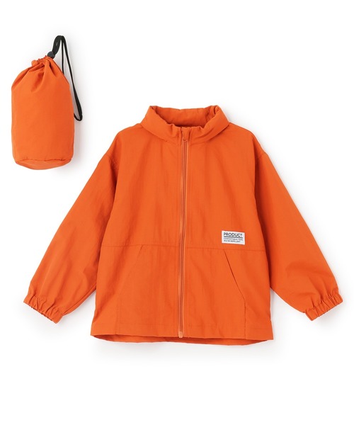 b・ROOM(ビールーム)の「【スクール対応】【撥水・防汚・耐久・UV】収納袋付マウンテンパーカー(反射シート付き)(ブルゾン・キッズ・ベージュ/ベージュ系その他/アイボリー/カーキ/ブラック/ダークオレンジ/ブルーグレー/ブルーグリーン/チャコール/ダークグレー・150cm/110cm/100cm/130cm/120cm/140cm)」の14枚目の写真