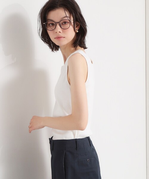 THE SHOP TK （ザ ショップ ティーケー ）の「【前後2WAY】スクエアネックテレコタンク（タンクトップ・レディース・アイボリー/ブラック/ライトグレー・12/13）」の15枚目の写真