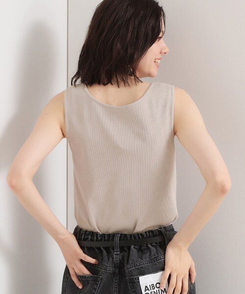 THE SHOP TK （ザ ショップ ティーケー ）の「【前後2WAY】スクエアネックテレコタンク（タンクトップ・レディース・アイボリー/ブラック/ライトグレー・12/13）」の10枚目の写真