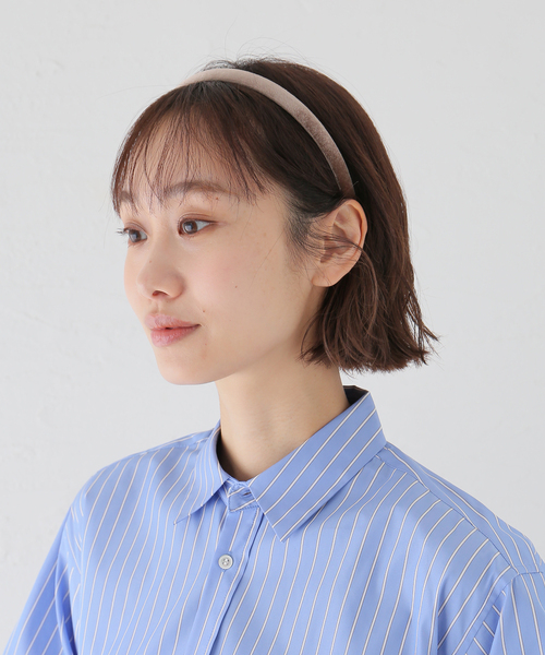 IENA（イエナ）の「SCHO/ショー SMOKE HAIRBAND ヘアバンド FW24-HB-BLA-SMO（カチューシャ・レディース・ウッド・FREE）」の6枚目の写真