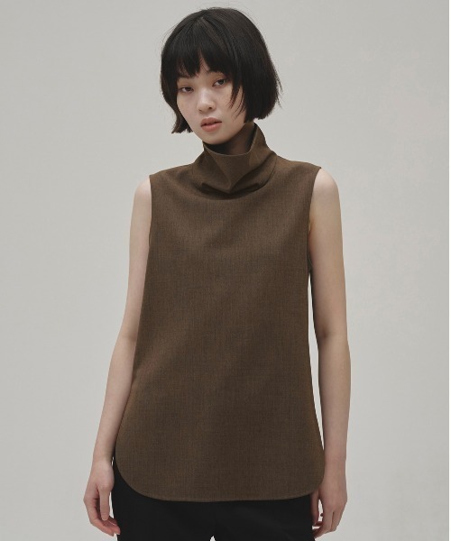 TODAYFUL(トゥデイフル)の「Twill Turtle Tops(Tシャツ/カットソー・レディース・ブルー系その他/グレイッシュベージュ/ブラック・FREE)」の3枚目の写真