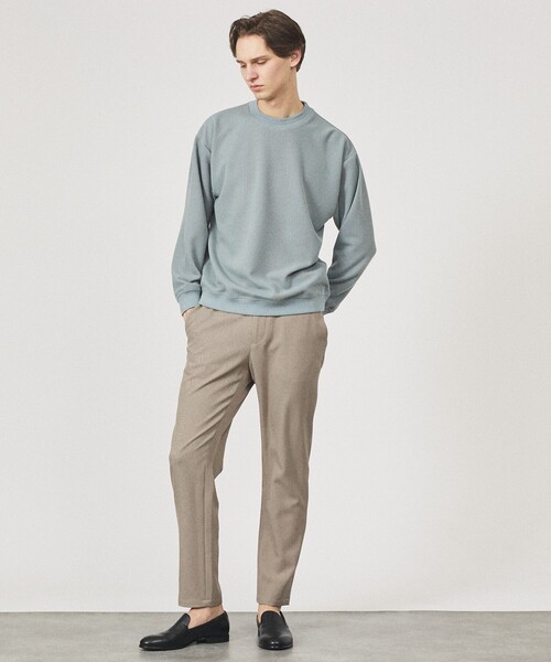 ABAHOUSE（アバハウス）の「クォーターゲージニット クルーネックスウェット / リラックスフィット（スウェット・メンズ・チャコールグレー/ブラック/サックスブルー/アイボリー・48/46）」の17枚目の写真