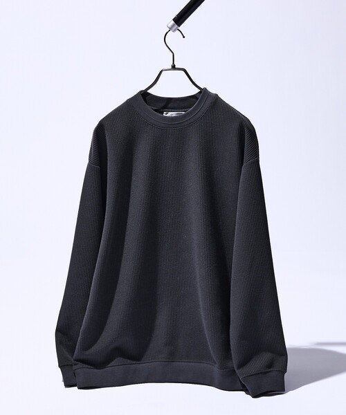 ABAHOUSE（アバハウス）の「クォーターゲージニット クルーネックスウェット / リラックスフィット（スウェット・メンズ・チャコールグレー/ブラック/サックスブルー/アイボリー・48/46）」の20枚目の写真