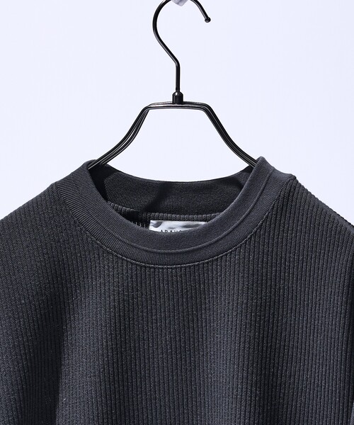 ABAHOUSE（アバハウス）の「クォーターゲージニット クルーネックスウェット / リラックスフィット（スウェット・メンズ・チャコールグレー/ブラック/サックスブルー/アイボリー・48/46）」の21枚目の写真