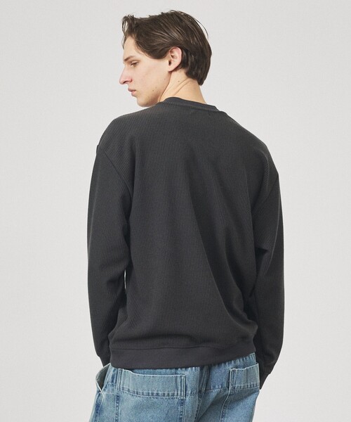 ABAHOUSE（アバハウス）の「クォーターゲージニット クルーネックスウェット / リラックスフィット（スウェット・メンズ・チャコールグレー/ブラック/サックスブルー/アイボリー・48/46）」の22枚目の写真
