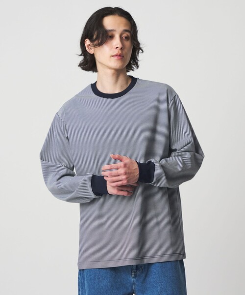A DAY IN THE LIFE UNITED ARROWS(アデイインザライフユナイテッドアローズ)の「ポンチ リラックス カットソー<A DAY IN THE LIFE>(Tシャツ/カットソー・メンズ・その他1/ホワイト/ブラック・S/M/L)」の3枚目の写真