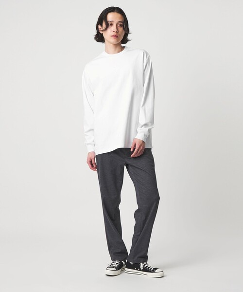 A DAY IN THE LIFE UNITED ARROWS(アデイインザライフユナイテッドアローズ)の「ポンチ リラックス カットソー<A DAY IN THE LIFE>(Tシャツ/カットソー・メンズ・その他1/ホワイト/ブラック・S/M/L)」の14枚目の写真