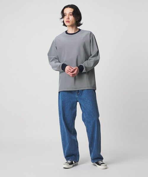 A DAY IN THE LIFE UNITED ARROWS(アデイインザライフユナイテッドアローズ)の「ポンチ リラックス カットソー<A DAY IN THE LIFE>(Tシャツ/カットソー・メンズ・その他1/ホワイト/ブラック・S/M/L)」の16枚目の写真