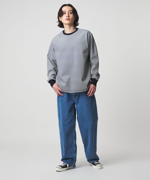 A DAY IN THE LIFE UNITED ARROWS(アデイインザライフユナイテッドアローズ)の「ポンチ リラックス カットソー<A DAY IN THE LIFE>(Tシャツ/カットソー・メンズ・その他1/ホワイト/ブラック・S/M/L)」の17枚目の写真