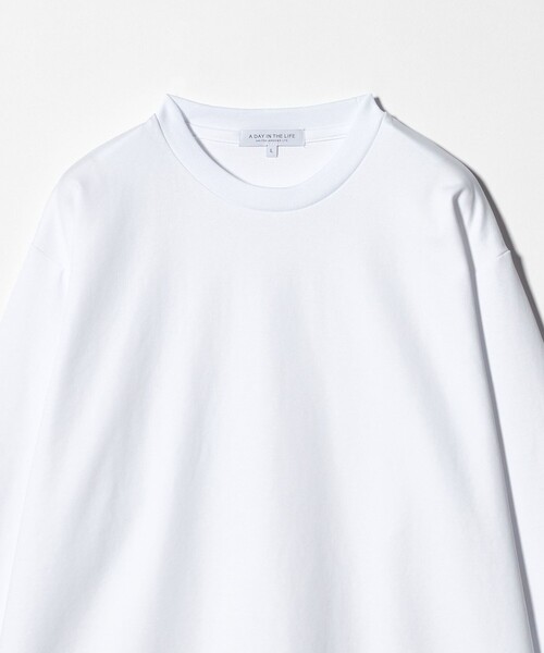 A DAY IN THE LIFE UNITED ARROWS(アデイインザライフユナイテッドアローズ)の「ポンチ リラックス カットソー<A DAY IN THE LIFE>(Tシャツ/カットソー・メンズ・その他1/ホワイト/ブラック・S/M/L)」の8枚目の写真