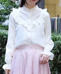 axes femme（アクシーズファム）の「桜刺繍スタンドブラウス（シャツ/ブラウス）」