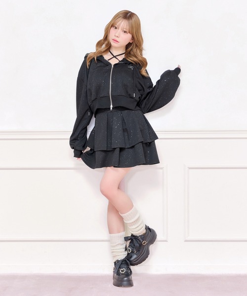 apres jour(アプレジュール)の「【上下セット売り】ラメポンチセットアップ(セットアップ・レディース・ピンク/ブラック/チャコールグレー・X-LARGE/フリー)」の14枚目の写真