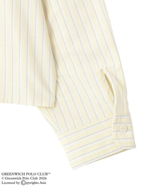 GREENWICH POLO CLUB(グリニッジポロクラブ)の「GREENWICH POLO CLUB(TM)クロップドシャツ(シャツ/ブラウス・レディース・サックスブルー/ストライプ/イエロー・FREE)」の21枚目の写真