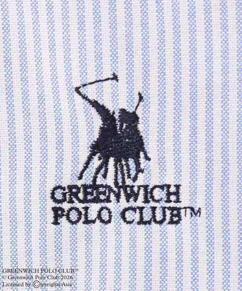 GREENWICH POLO CLUB(グリニッジポロクラブ)の「GREENWICH POLO CLUB(TM)クロップドシャツ(シャツ/ブラウス・レディース・サックスブルー/ストライプ/イエロー・FREE)」の16枚目の写真