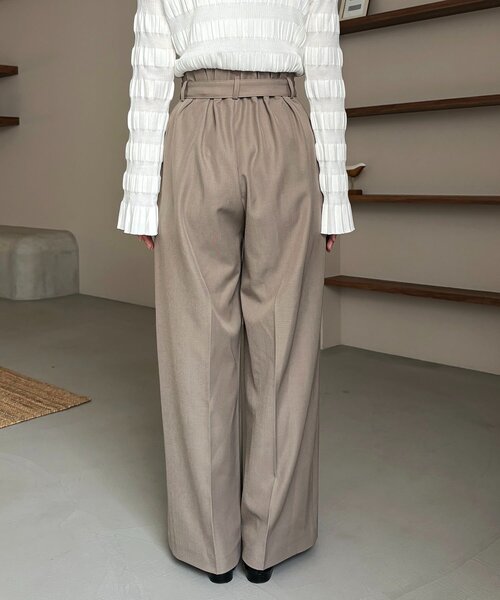 CAPRICIEUX LE'MAGE（カプリシューレマージュ）の「【yuu企画】【サイズ展開あり】アシメウエストパンツ（その他パンツ・レディース・ホワイト系その他/グレイッシュベージュ/ブラック・38/36/PS/TM）」の5枚目の写真