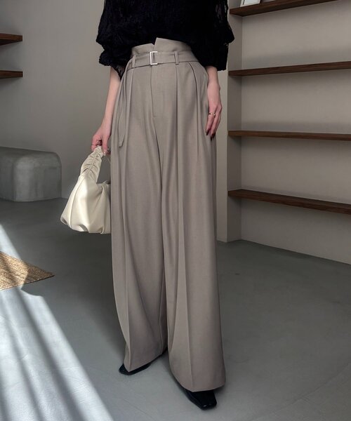 CAPRICIEUX LE'MAGE（カプリシューレマージュ）の「【yuu企画】【サイズ展開あり】アシメウエストパンツ（その他パンツ・レディース・ホワイト系その他/グレイッシュベージュ/ブラック・38/36/PS/TM）」の18枚目の写真